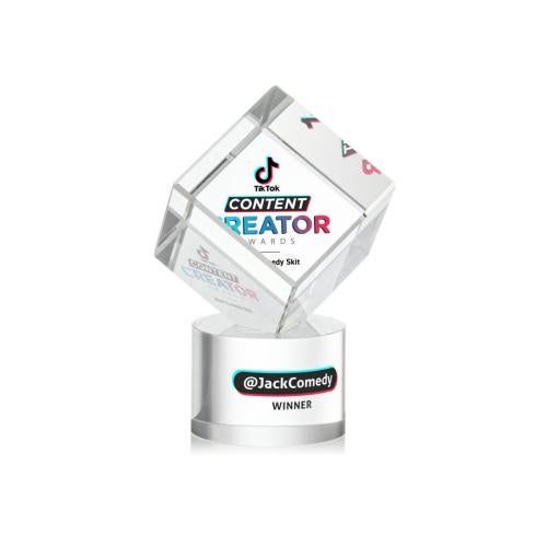 Corporate Awards - Full Color Awards - Burrill Full Color Clear on Marvel Base Crystal Award