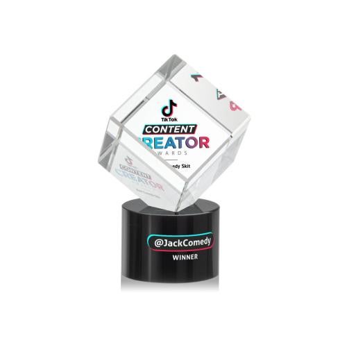 Corporate Awards - Full Color Awards - Burrill Full Color Black on Marvel Base Crystal Award