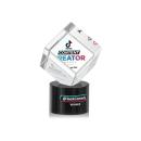 Burrill Full Color Black on Marvel Base Crystal Award