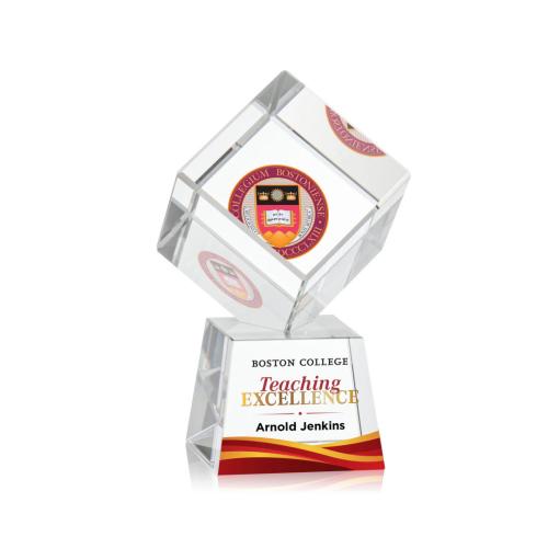 Corporate Awards - Full Color Awards - Burrill Full Color Clear on Robson Base Crystal Award
