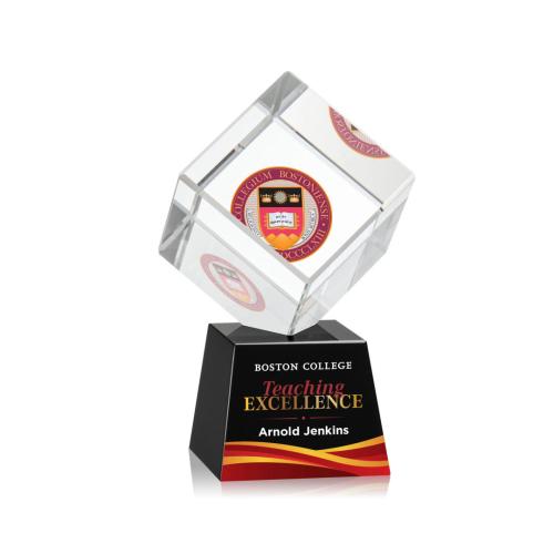 Corporate Awards - Full Color Awards - Burrill Full Color Black on Robson Base Crystal Award