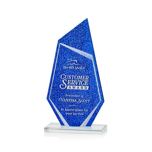 Corporate Awards - Glass Awards - Colored Glass Awards - Walden Peak Crystal Award