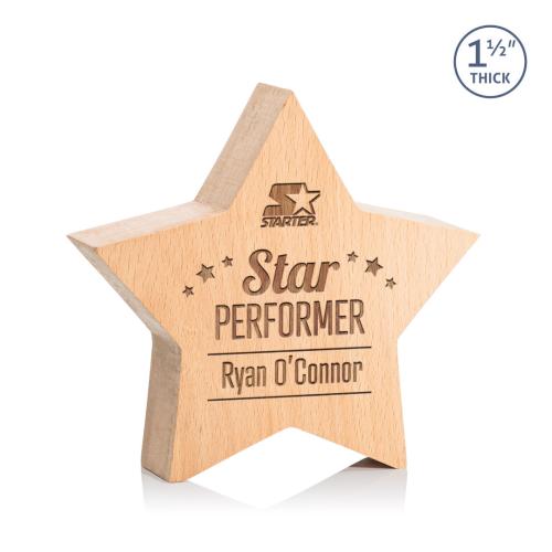 Corporate Awards - Crystal Awards - Crystal Star Awards - Rothwell Star Wood Award