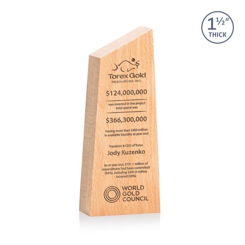 Corporate Awards - Eco Friendly Awards - Wood Awards - Nottinghill Peak Wood Award
