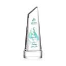 Akron Full Color Clear on Base Obelisk Crystal Award