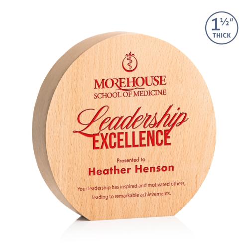 Corporate Awards - Eco Friendly Awards - Wood Awards - Westgrove Circle Wood Award