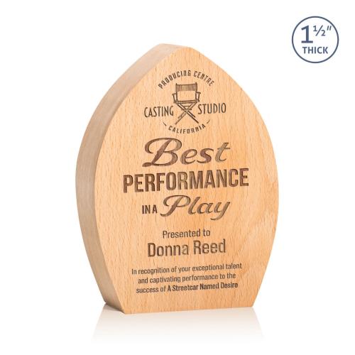 Corporate Awards - Eco Friendly Awards - Wood Awards - Silverstone Arch & Crescent Wood Award