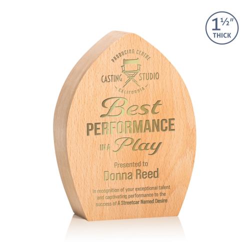 Corporate Awards - Eco Friendly Awards - Wood Awards - Silverstone Arch & Crescent Wood Award