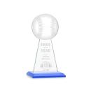 Edenwood Baseball Sky Blue Obelisk Crystal Award