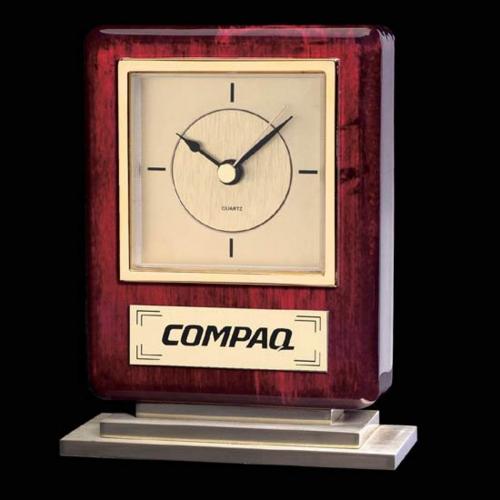 Corporate Gifts, Recognition Gifts and Desk Accessories - Clocks - Falkland Clock -Gold