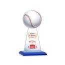 Edenwood Baseball Full Color Blue Obelisk Crystal Award
