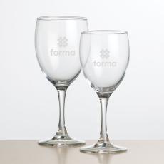 Carberry Wine - Deep Etch  - Wine Glasses