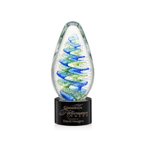Corporate Awards - Modern Awards - Jezebel Black on Marvel Base Glass Award