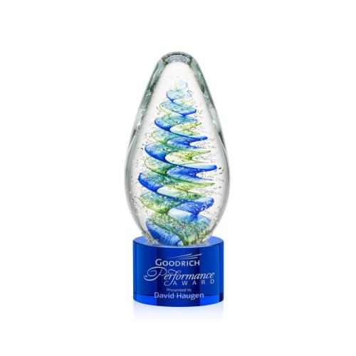 Corporate Awards - Modern Awards - Jezebel Blue on Marvel Base Glass Award