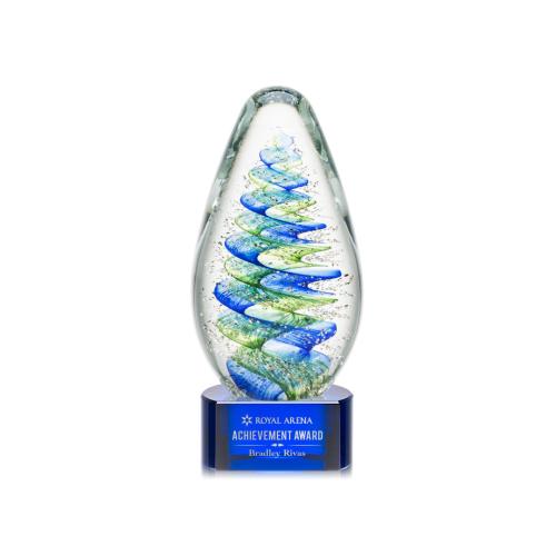 Corporate Awards - Modern Awards - Jezebel Blue on Paragon Base Glass Award