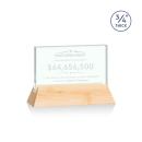 Walkerton Jade/Bamboo (Horiz) Rectangle Glass Award