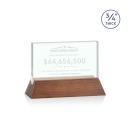 Walkerton Jade/Walnut (Horiz) Rectangle Glass Award