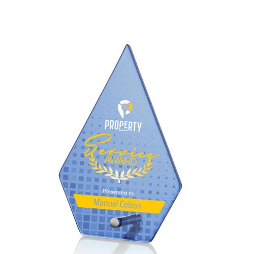 Corporate Awards - Full Color Awards - Atchison Diamond Full Color Silver Glass Award