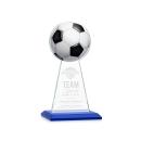 Edenwood Soccer Blue Obelisk Crystal Award