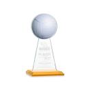 Edenwood Volleyball Amber Obelisk Crystal Award