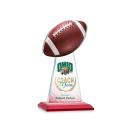 Edenwood Football Full Color Red Obelisk Crystal Award