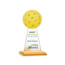 Edenwood Pickleball Full Color Amber Obelisk Crystal Award