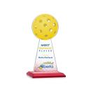 Edenwood Pickleball Full Color Red Obelisk Crystal Award