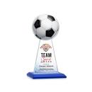 Edenwood Soccer Full Color Blue Obelisk Crystal Award
