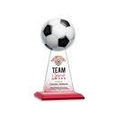 Edenwood Soccer Full Color Red Obelisk Crystal Award