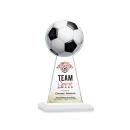 Edenwood Soccer Full Color White Obelisk Crystal Award