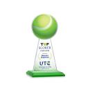Edenwood Tennis Full Color Green Obelisk Crystal Award