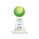 Edenwood Tennis Full Color White Obelisk Crystal Award