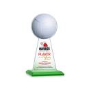 Edenwood Volleyball Full Color Green Obelisk Crystal Award