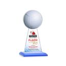 Edenwood Volleyball Full Color Sky Blue Obelisk Crystal Award