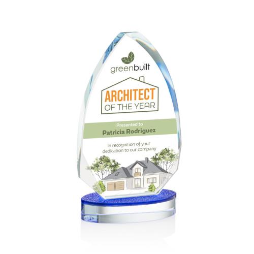 Corporate Awards - Glass Awards - Colored Glass Awards - Stanmore Full Color Abstract / Misc Crystal Award