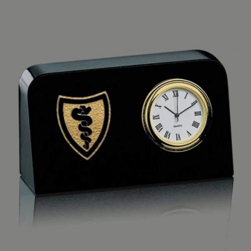 Corporate Gifts, Recognition Gifts and Desk Accessories - Clocks - Marble Clock - Rectangle