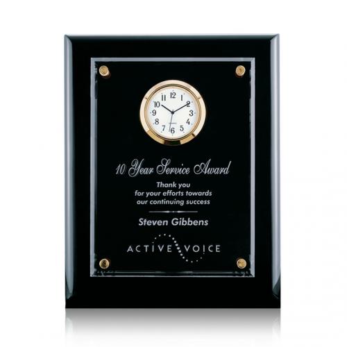 Corporate Gifts, Recognition Gifts and Desk Accessories - Clocks - Hammond Clock - Black