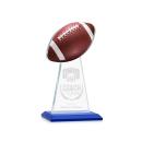 Edenwood Football VividPrint/Etch Blue Obelisk Crystal Award