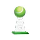 Edenwood Tennis VividPrint/Etch Green Obelisk Crystal Award