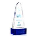 Geneva Full Color Blue on Base Obelisk Crystal Award