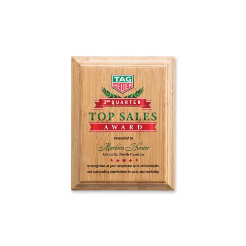 Corporate Awards - Full Color Awards - Bamboo Full Color Plaque