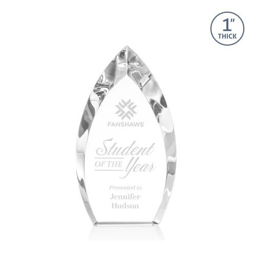 Corporate Awards - Crystal Awards - Marinello Clear Arch & Crescent Crystal Award
