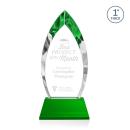 Marinello Green on Base Arch & Crescent Crystal Award