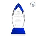 Marinello Blue on Base Arch & Crescent Crystal Award