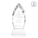 Marinello White on Base Arch & Crescent Crystal Award