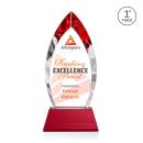 Marinello Full Color Red on Base Arch & Crescent Crystal Award