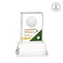 Pennington Golf Full Color Clear on Base Rectangle Crystal Award