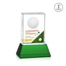 Pennington Golf Full Color Green on Base Rectangle Crystal Award