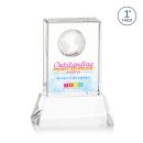 Ambassador Full Color Clear on Base Rectangle Crystal Award