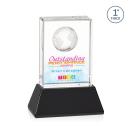 Ambassador Full Color Black on Base Rectangle Crystal Award